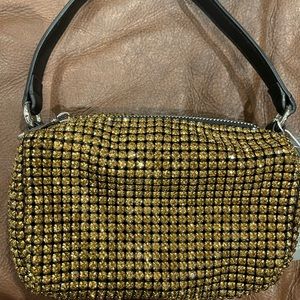 Smoky topaz rhinestone pocket book